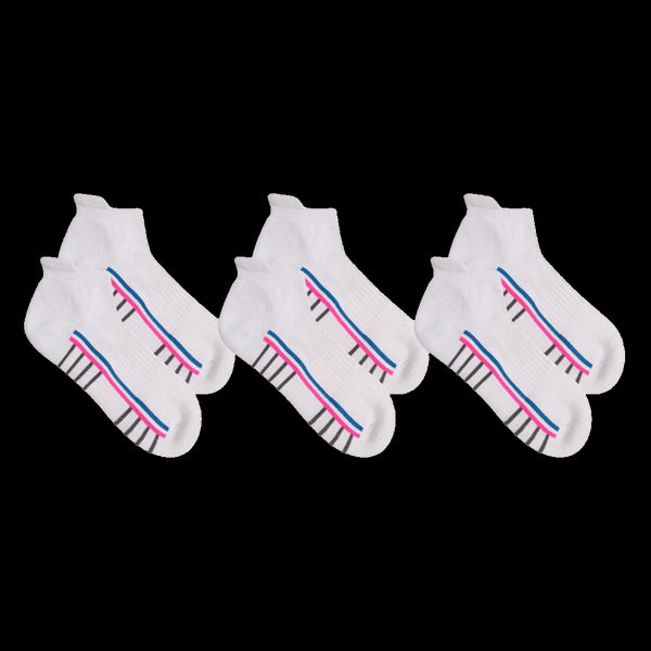 All White Trainer Socks - 3 Pack Sock Bundle (Made From Recycled Plastic)