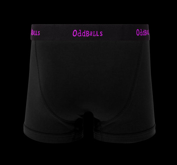 Black/Purple - Mens Boxer Shorts