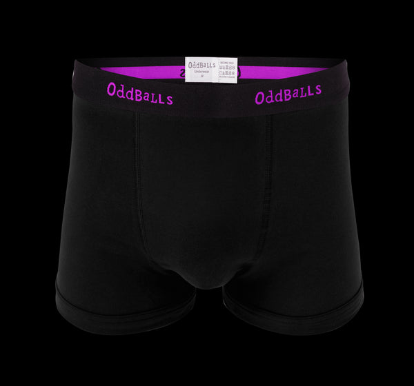 Black/Purple - Mens Boxer Shorts