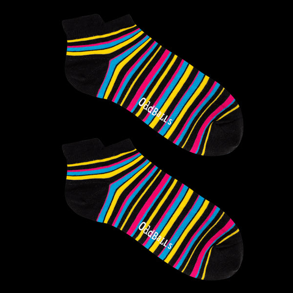 Black Stripes - Ankle Trainer Socks