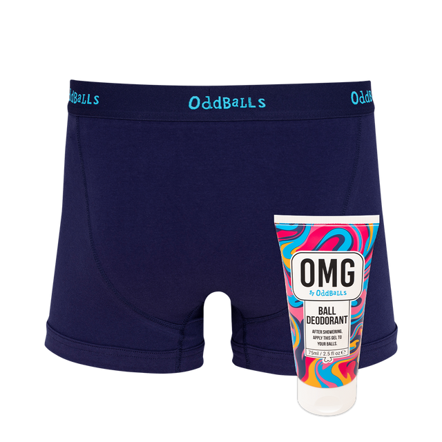 Midnight - Mens Boxer Briefs & Ball Deodorant Bundle