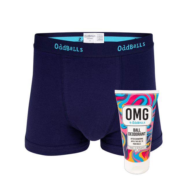 Midnight - Mens Boxer Briefs & Ball Deodorant Bundle