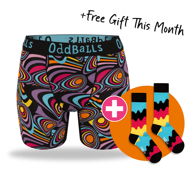 12 Month Pre-Paid: Ladies Bamboo Boxer Briefs & Free Socks - Monthly Subscription