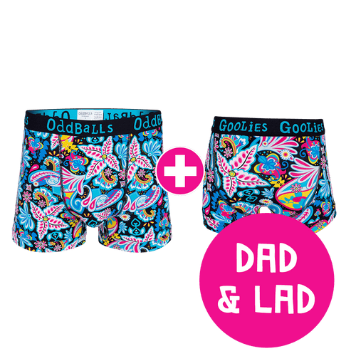 Bloomers Dad & Lad Bundle - Mens Boxer Shorts & Kids Boxer Shorts Bundle