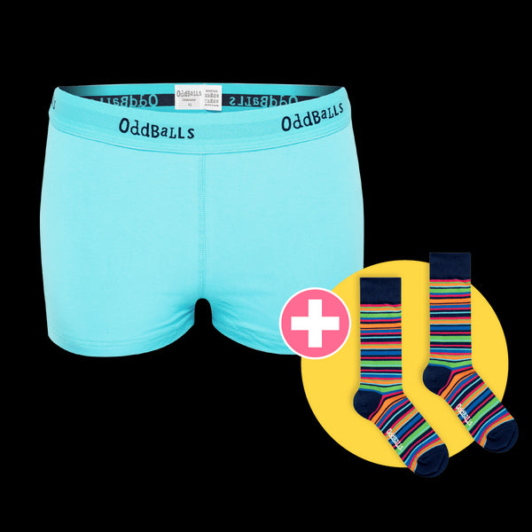 03 Month Pre-Paid: CLASSIC Subscription - Ladies Boxer Shorts & Free Socks - Monthly Subscription