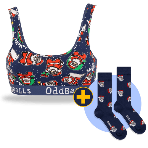 Santa Claus Bundle - Ladies Bralette + Socks Bundle