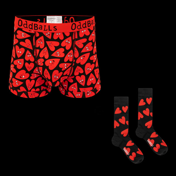 Loved Up Bundle - Mens Boxer Shorts + Socks