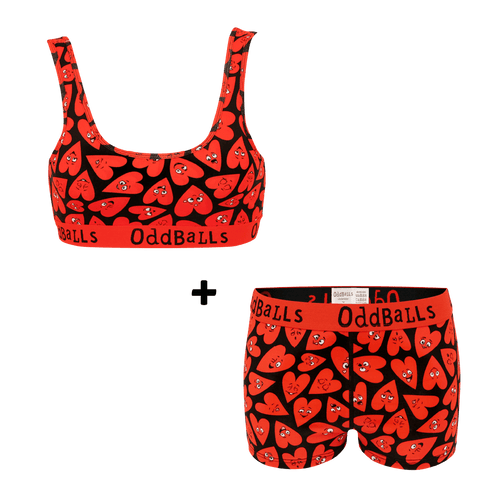 Loved Up Bundle - Womens Boxer Shorts + Bralette