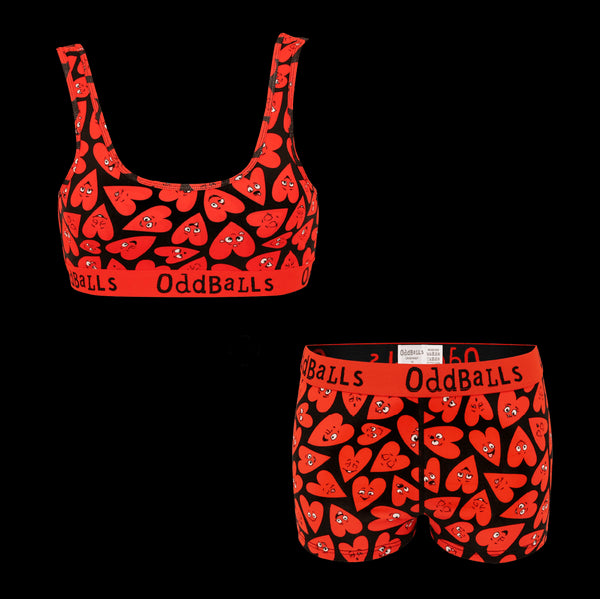 Loved Up Bundle - Womens Boxer Shorts + Bralette