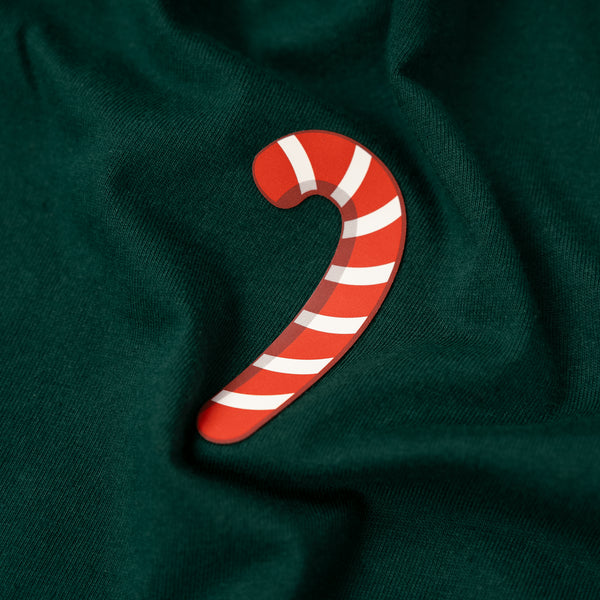 Mens Long Pyjamas - Candy Canes - Trousers & T-Shirt