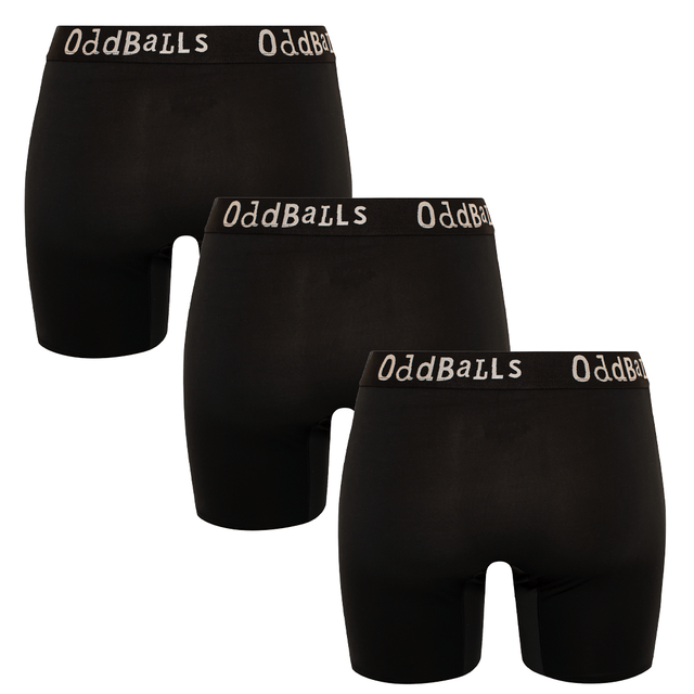 Classic Black Bundle - Ladies Bamboo Boxer Briefs 3 Pack Bundle