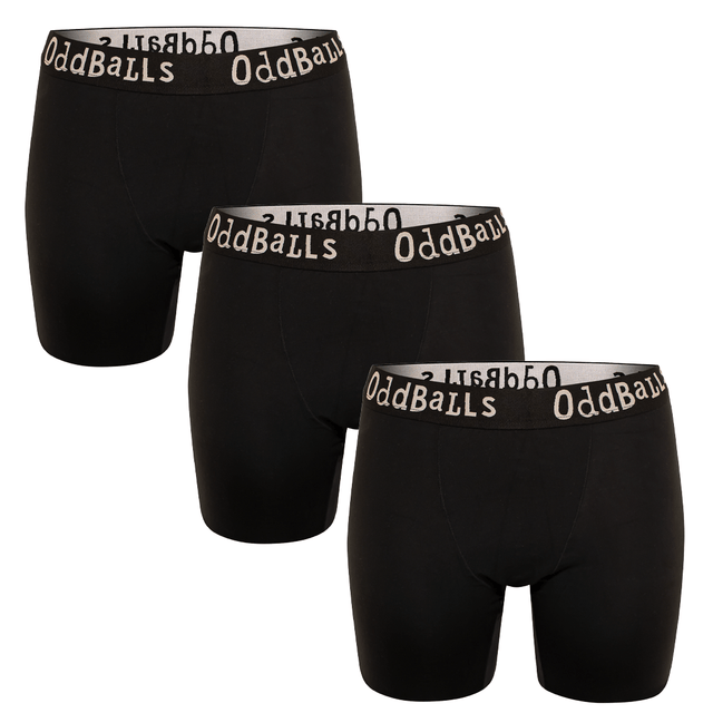 Classic Black Bundle - Ladies Bamboo Boxer Shorts 3 Pack Bundle