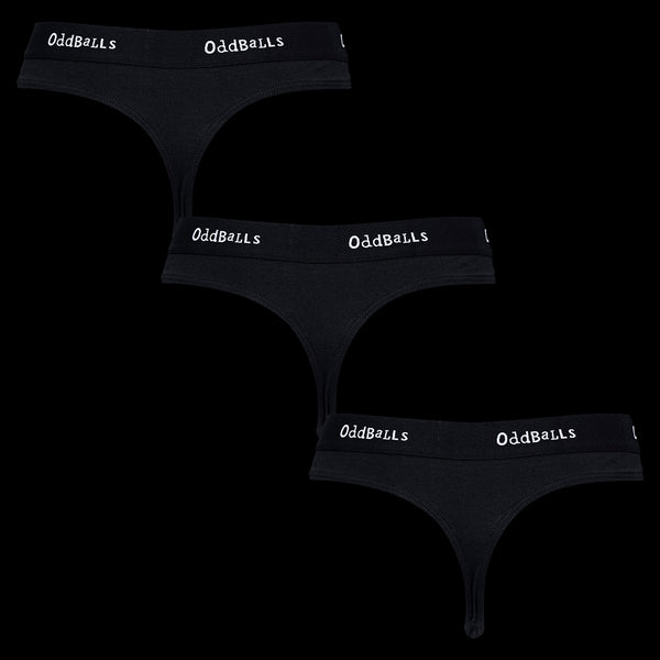 Classical Black Bundle - Ladies Thong 3 Pack Bundle