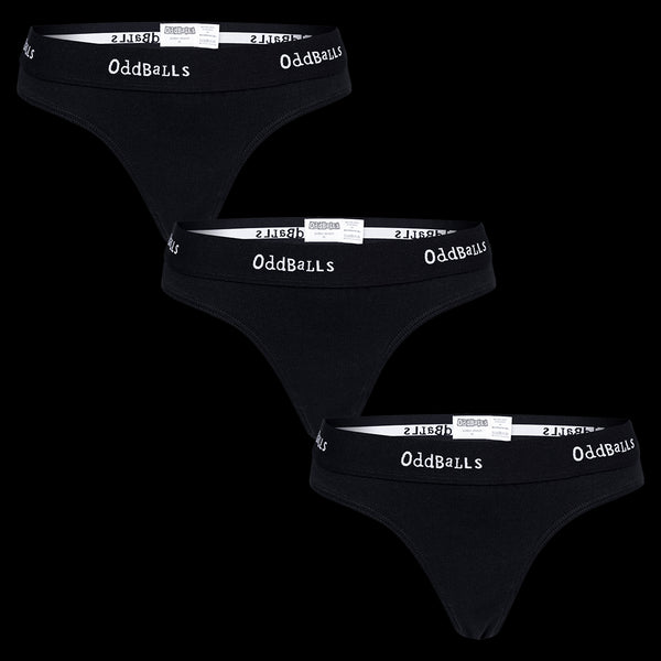 Classical Black Bundle - Ladies Thong 3 Pack Bundle