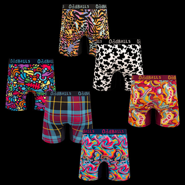 Collectors Bundle - Mens Bamboo Boxer Shorts 6 Pack Bundle