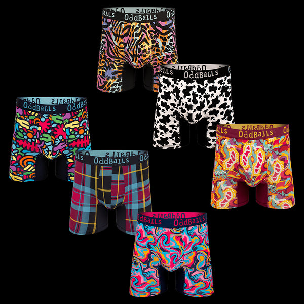 Collectors Bundle - Mens Bamboo Boxer Shorts 6 Pack Bundle