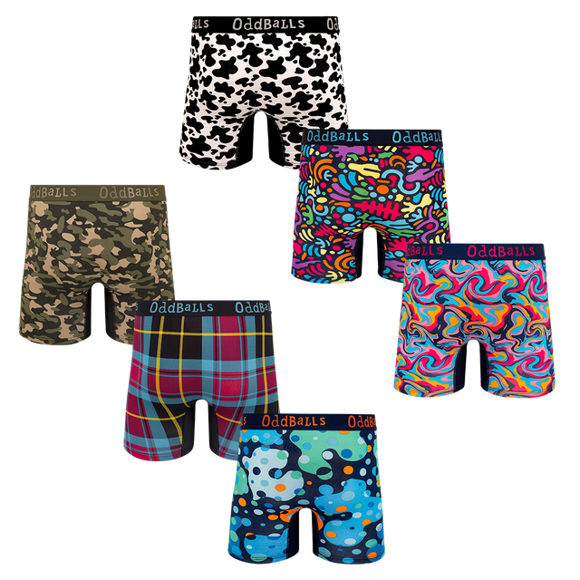 Collector's Bundle - Mens Bamboo Boxer Briefs 6 Pack Bundle