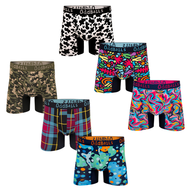 Collector's Bundle - Mens Bamboo Boxer Briefs 6 Pack Bundle