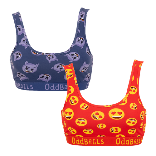 Devil & Love Heart Eyes Bundle - Ladies Bralette 2 Pack Bundle