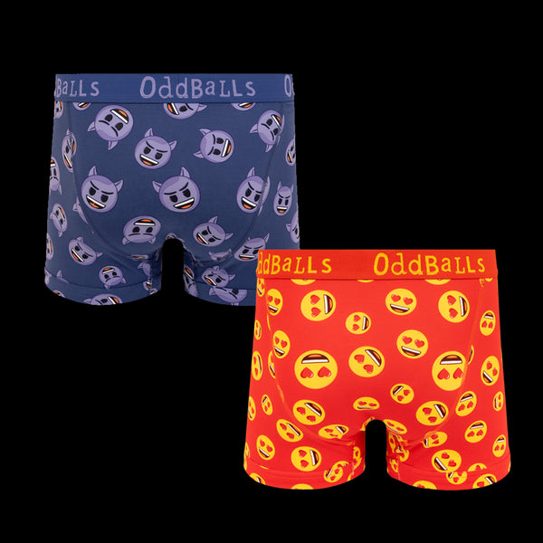 Devil & Love Heart Eyes Bundle - Mens Boxer Shorts 2 Pack