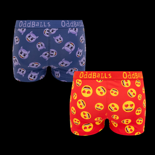 Devil & Love Heart Eyes Bundle - Ladies Boxer Shorts 2 Pack Bundle