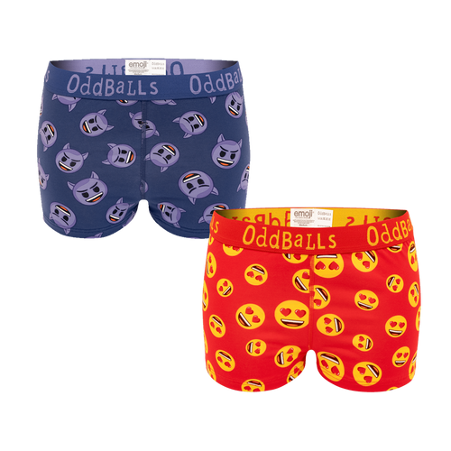 Devil & Love Heart Eyes Bundle - Ladies Boxer Shorts 2 Pack Bundle