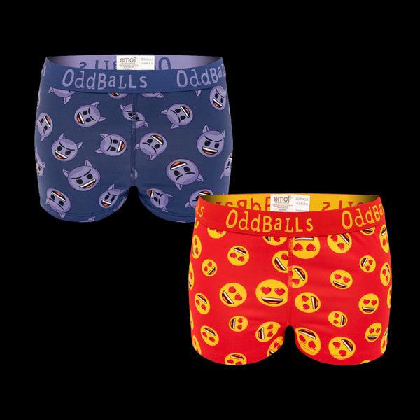 Devil & Love Heart Eyes Bundle - Ladies Boxer Shorts 2 Pack Bundle