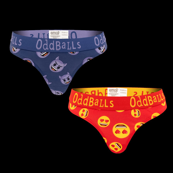 Devil & Love Heart Eyes Bundle - Ladies Thong 2 Pack Bundle