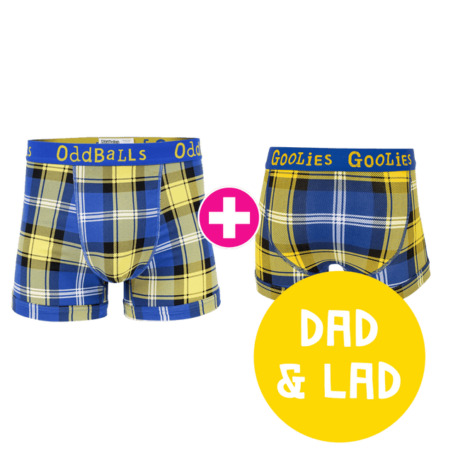 Doddie Weir Dad & Lad Bundle - Mens Boxer Briefs & Kids Boxer Briefs Bundle