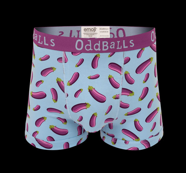 Aubergine emoji® - Mens Boxer Shorts & Ball Deodorant Bundle