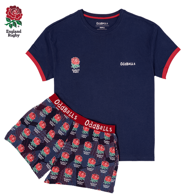 Womens Pyjamas - England Rugby - Shorts & T-Shirt