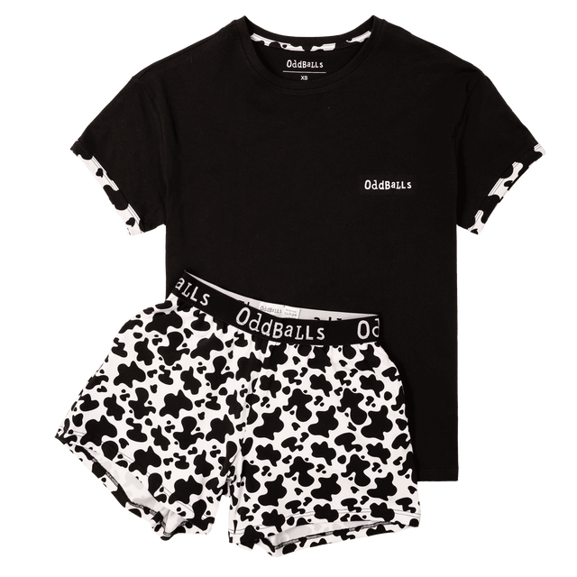 Womens Short Pyjamas - Fat Cow - Shorts & T-Shirt