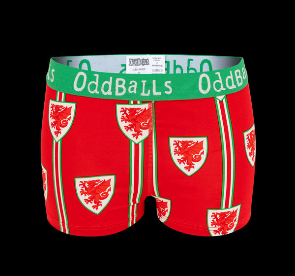 FA Wales Red & Green - Ladies Boxers