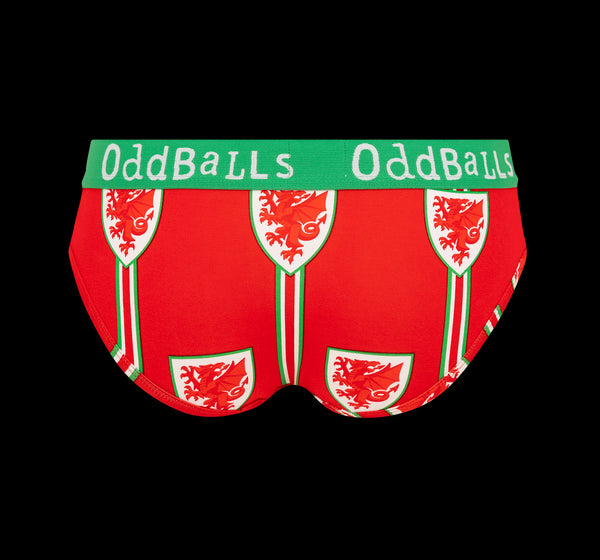 FA Wales Red & Green - Ladies Briefs