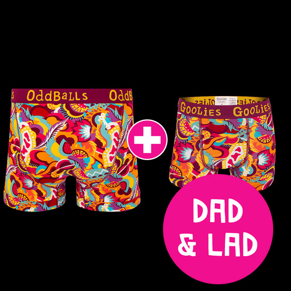 Festival Dad & Lad Bundle - Mens Boxer Shorts & Kids Boxer Shorts Bundle