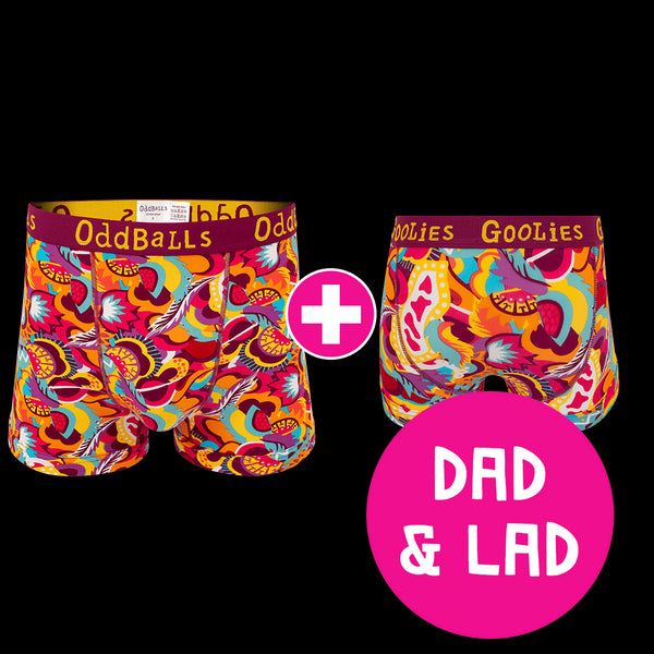 Festival Dad & Lad Bundle - Mens Boxer Shorts & Kids Boxer Shorts Bundle