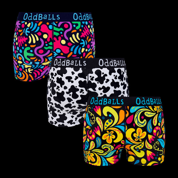 Fluorescent Bundle - Ladies Boxers 3 Pack Bundle