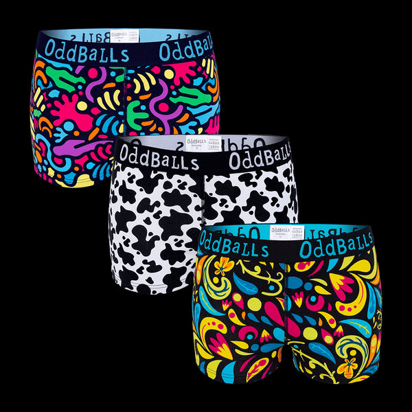 Fluorescent Bundle - Ladies Boxers 3 Pack Bundle