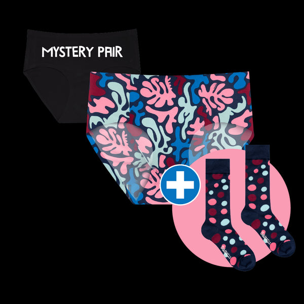 12 Month Pre-Paid: Ladies Full Seamless Underwear & Free Socks - Monthly Subscription [G2]