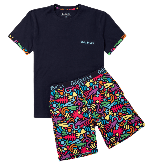 Mens Pyjama TShirt & Shorts - Jurassic - Shorts & T-Shirt