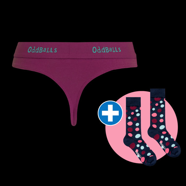 06 Month Pre-Paid: CLASSIC Subscription - Ladies Thong & Free Socks - Monthly Subscription