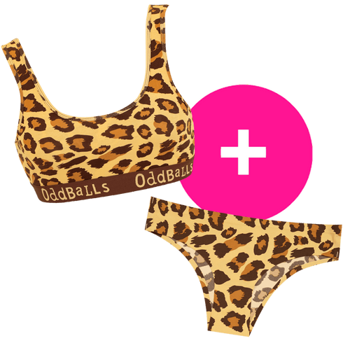 Leopard - Bralette und Brazilian Seamless-Paket für Damen