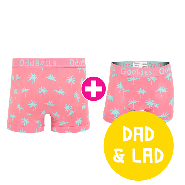 Life's a Beach Dad & Lad Bundle - Mens Boxer Shorts & Kids Boxer Shorts Bundle