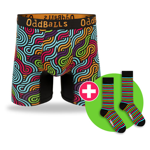 06 Month Pre-Paid: Mens Bamboo Boxer Shorts & Free Socks - Monthly Subscription