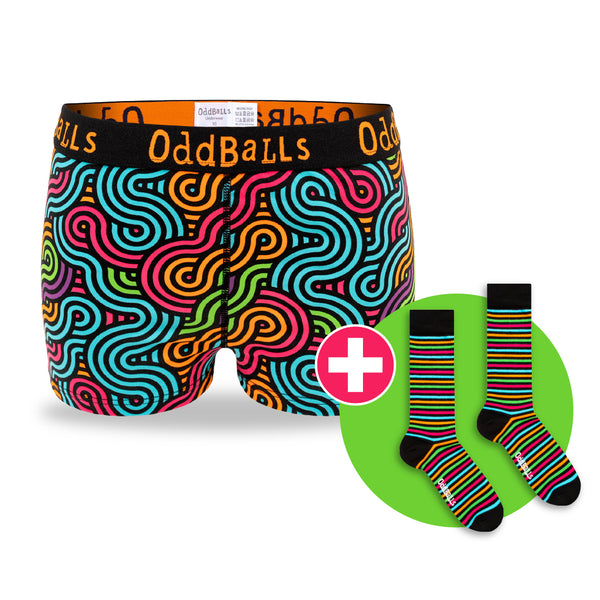 12 Monate im Voraus bezahlt: Damen-Boxershorts und kostenlose Socken – Monatsabonnement [G2]