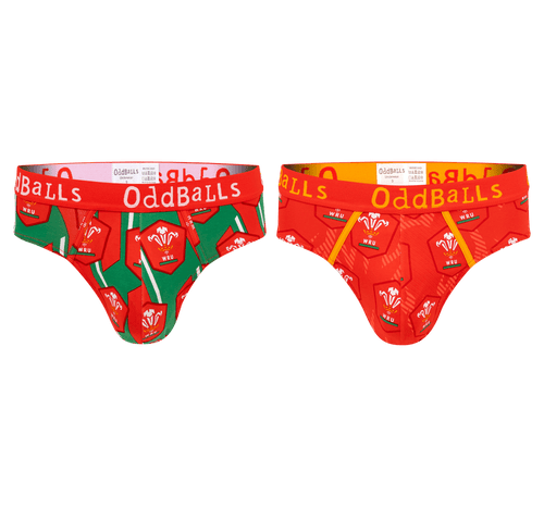 Welsh Rugby Union - Mens Briefs 2 Pack Bundle