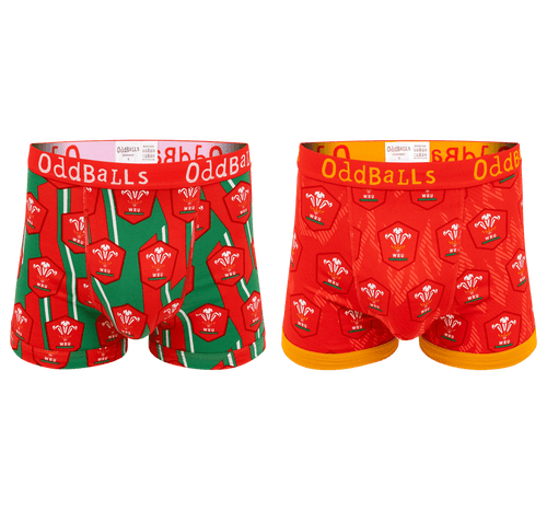 Welsh Rugby Union Bundle - Herren-Boxershorts, 2er-Pack