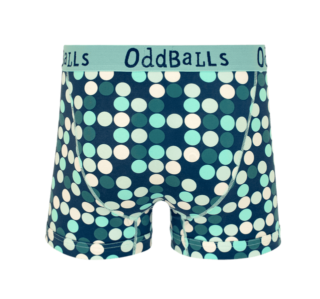 White and Blue Spot Cotton Boxer Shorts, Men's Country Clothing