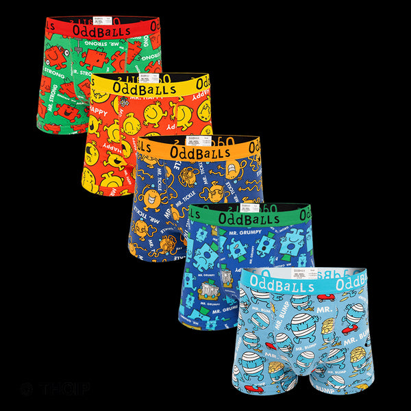 Mr Men - Mens Boxer Shorts 5 Pack Bundle