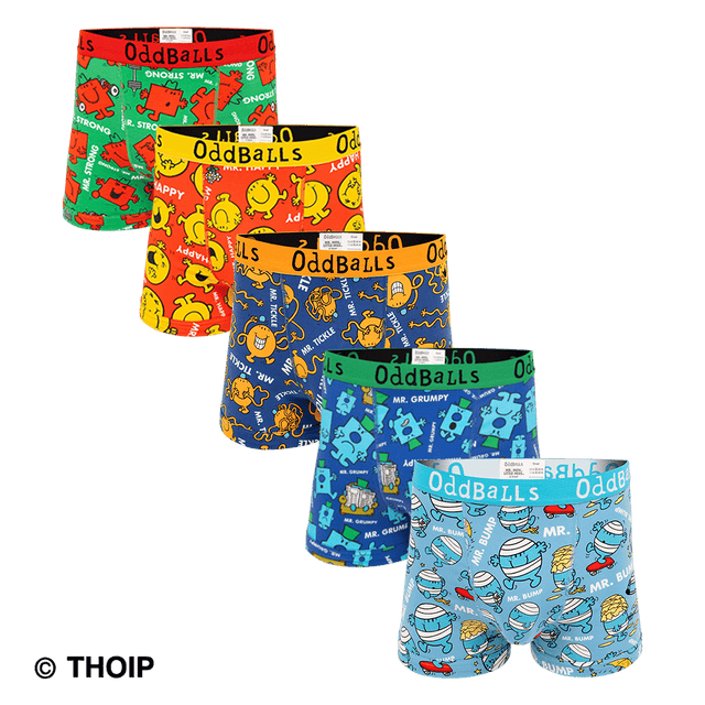 Mr Men - Mens Boxer Shorts 5 Pack Bundle